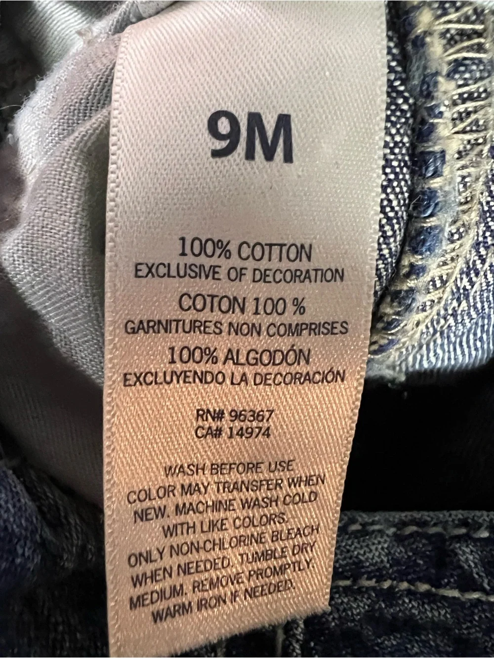 OshKosh Denim Overalls 9 Months